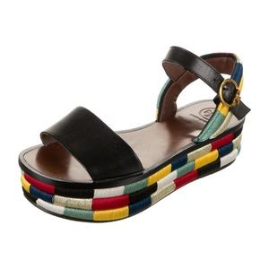 Rare Tory Burch Leather Patterned Sandals